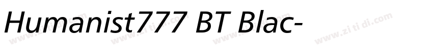 Humanist777 BT Blac字体转换